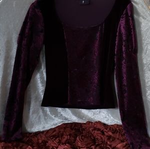 Morbid threads deep purple burnout velour.